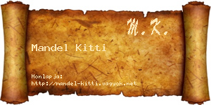 Mandel Kitti névjegykártya
